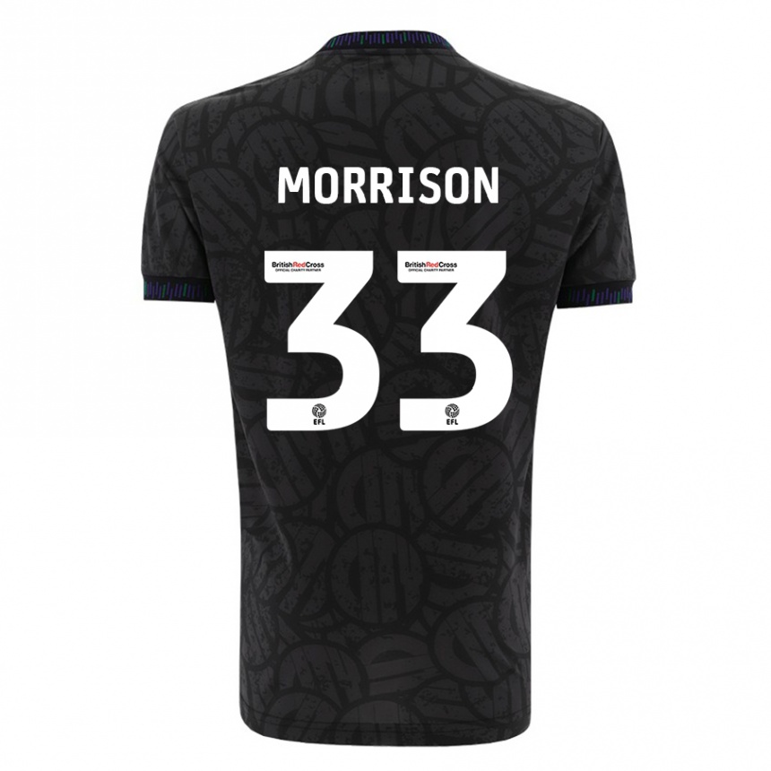 Niño Fútbol Camiseta Elijah Morrison #33 Negro 2ª Equipación 2023/24 Perú