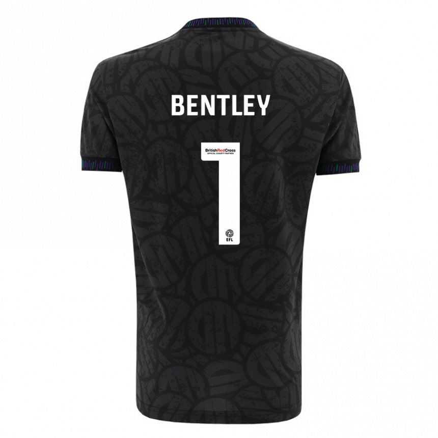 Niño Fútbol Camiseta Fran Bentley #1 Negro 2ª Equipación 2023/24 Perú