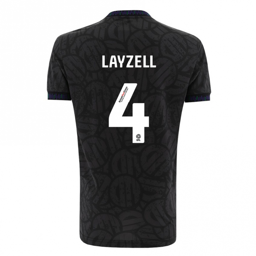 Niño Fútbol Camiseta Naomi Layzell #4 Negro 2ª Equipación 2023/24 Perú