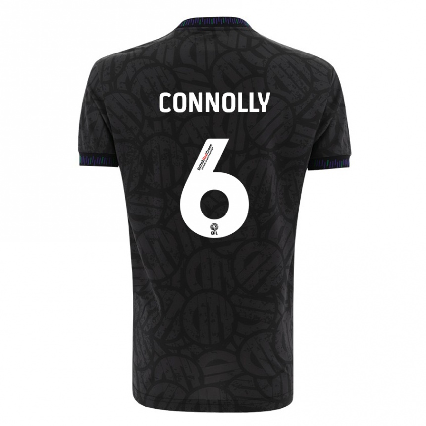 Niño Fútbol Camiseta Megan Connolly #6 Negro 2ª Equipación 2023/24 Perú