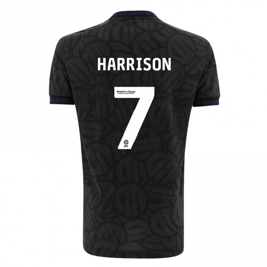 Niño Fútbol Camiseta Abi Harrison #7 Negro 2ª Equipación 2023/24 Perú