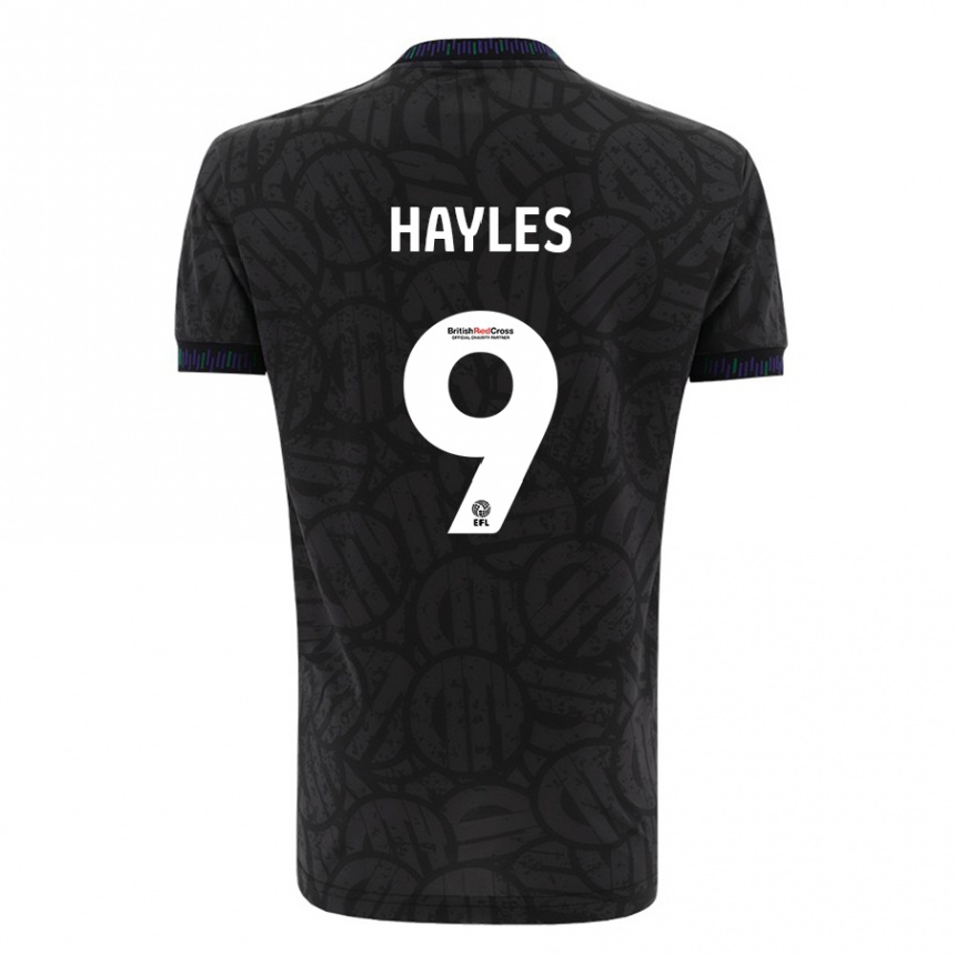 Niño Fútbol Camiseta Shania Hayles #9 Negro 2ª Equipación 2023/24 Perú