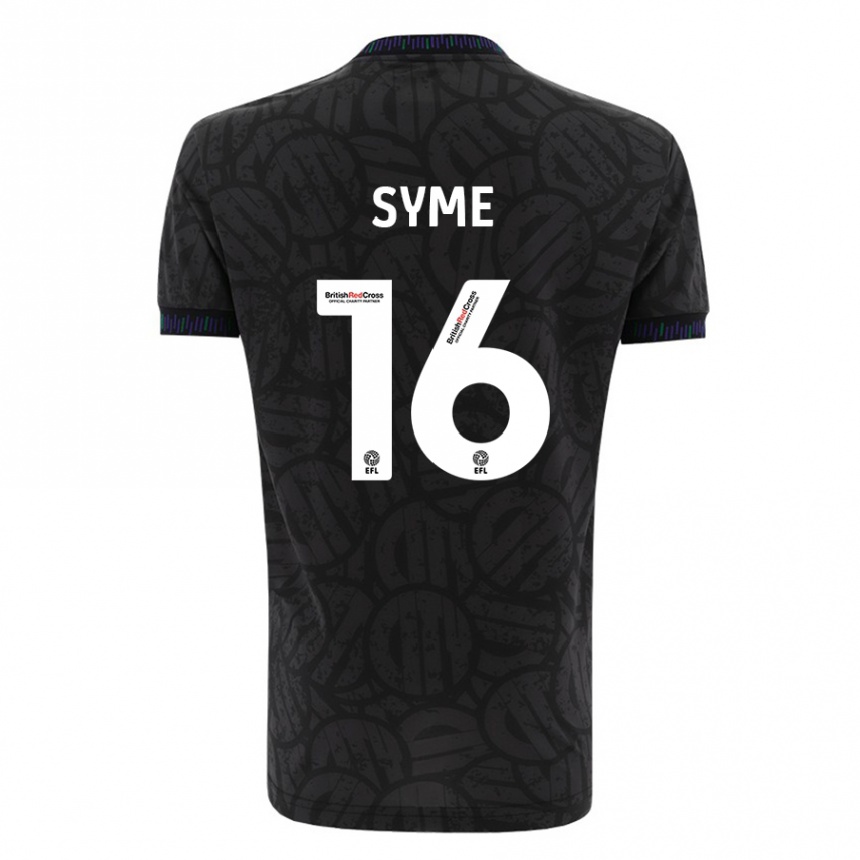 Niño Fútbol Camiseta Emily Syme #16 Negro 2ª Equipación 2023/24 Perú