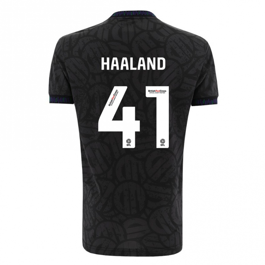 Niño Fútbol Camiseta Benedicte Haaland #41 Negro 2ª Equipación 2023/24 Perú