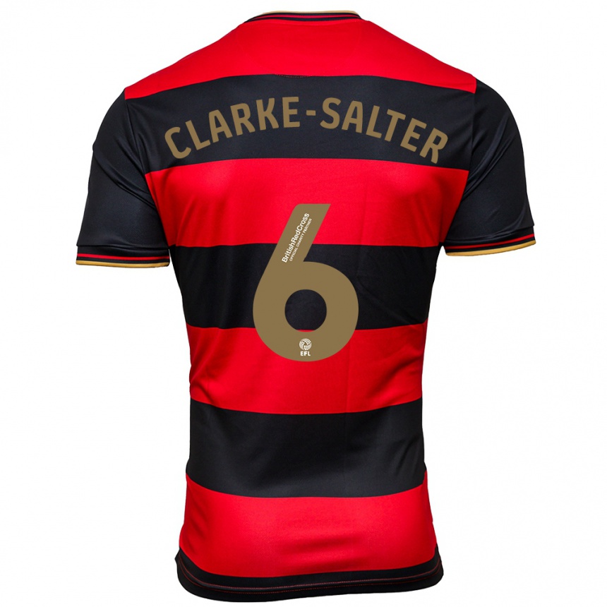 Niño Fútbol Camiseta Jake Clarke-Salter #6 Negro Rojo 2ª Equipación 2023/24 Perú