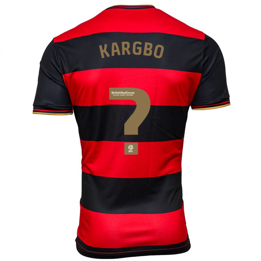 Niño Fútbol Camiseta Hamzad Kargbo #0 Negro Rojo 2ª Equipación 2023/24 Perú