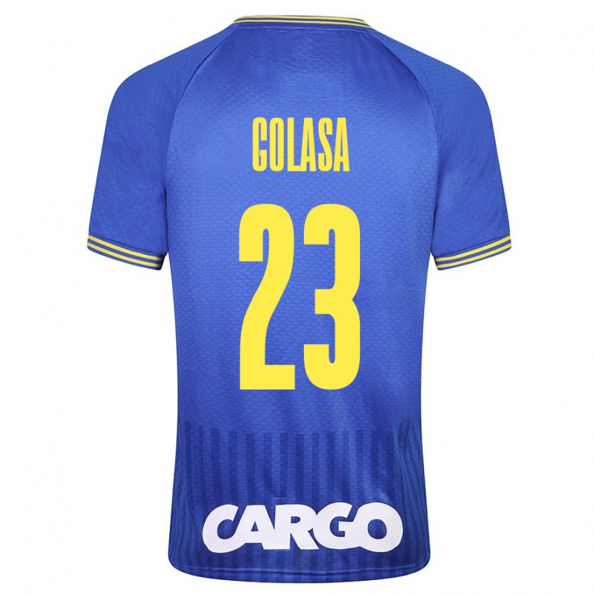 Niño Fútbol Camiseta Eyal Golasa #23 Azul 2ª Equipación 2023/24 Perú