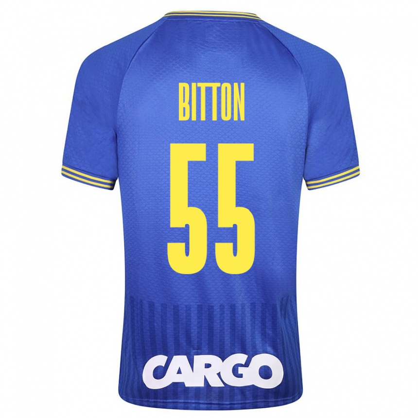 Niño Fútbol Camiseta Nir Bitton #55 Azul 2ª Equipación 2023/24 Perú