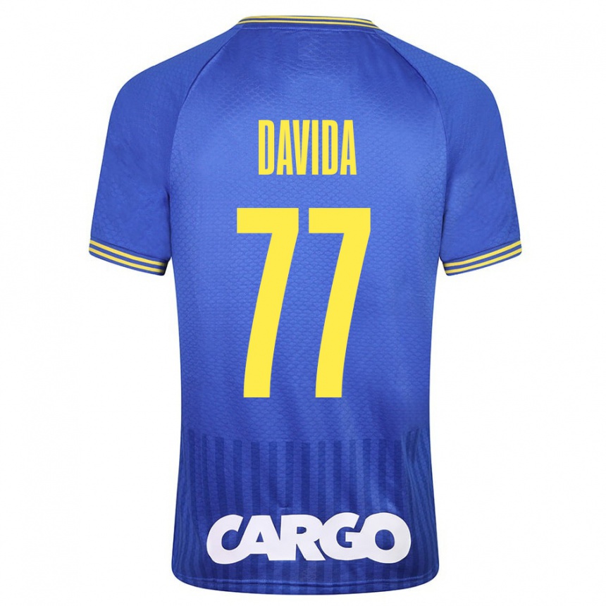 Niño Fútbol Camiseta Osher Davida #77 Azul 2ª Equipación 2023/24 Perú