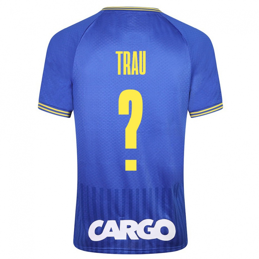 Niño Fútbol Camiseta Idan Trau #0 Azul 2ª Equipación 2023/24 Perú