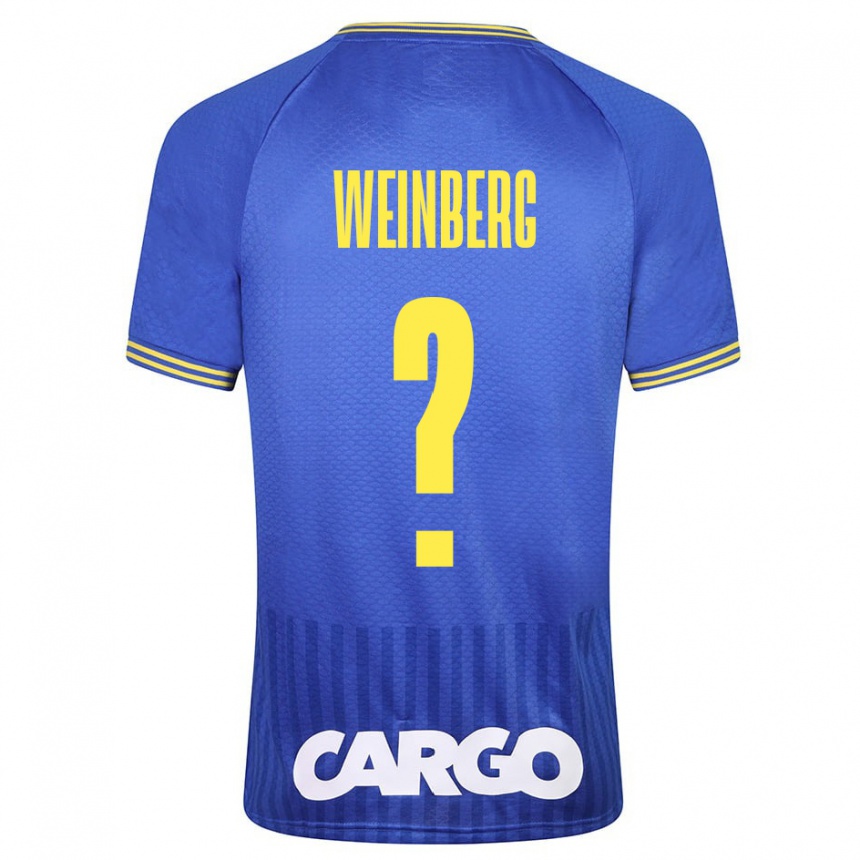 Niño Fútbol Camiseta Idan Weinberg #0 Azul 2ª Equipación 2023/24 Perú