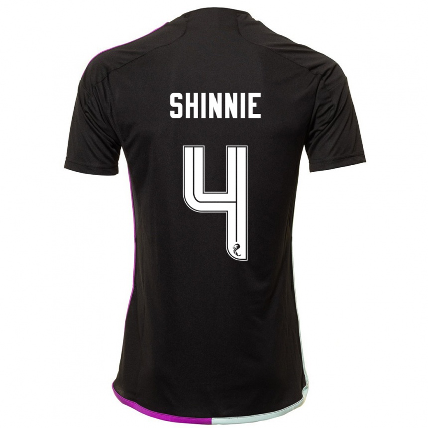 Niño Fútbol Camiseta Graeme Shinnie #4 Negro 2ª Equipación 2023/24 Perú