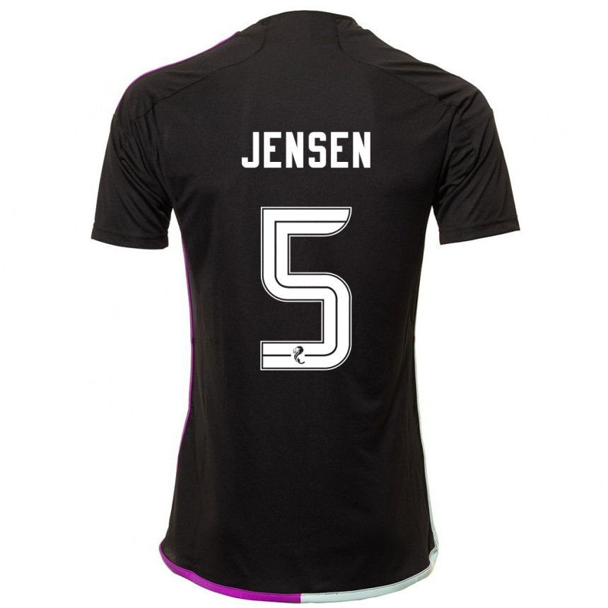 Niño Fútbol Camiseta Richard Jensen #5 Negro 2ª Equipación 2023/24 Perú