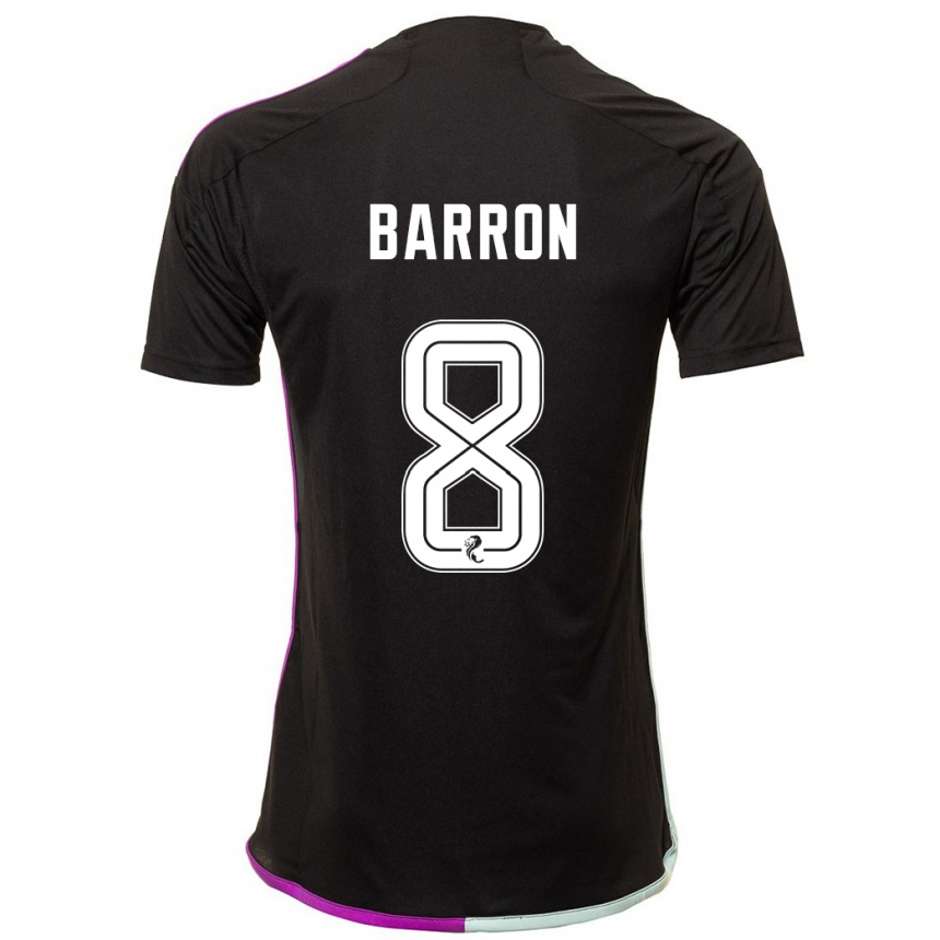 Niño Fútbol Camiseta Connor Barron #8 Negro 2ª Equipación 2023/24 Perú