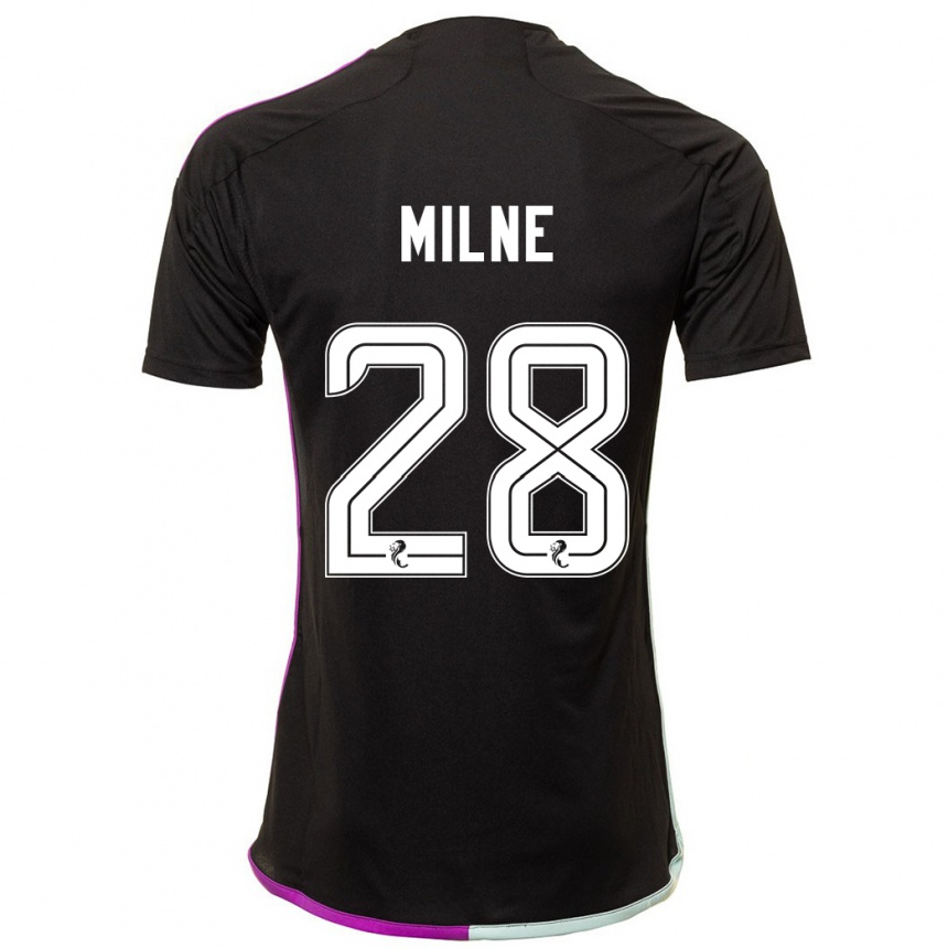 Niño Fútbol Camiseta Jack Milne #28 Negro 2ª Equipación 2023/24 Perú