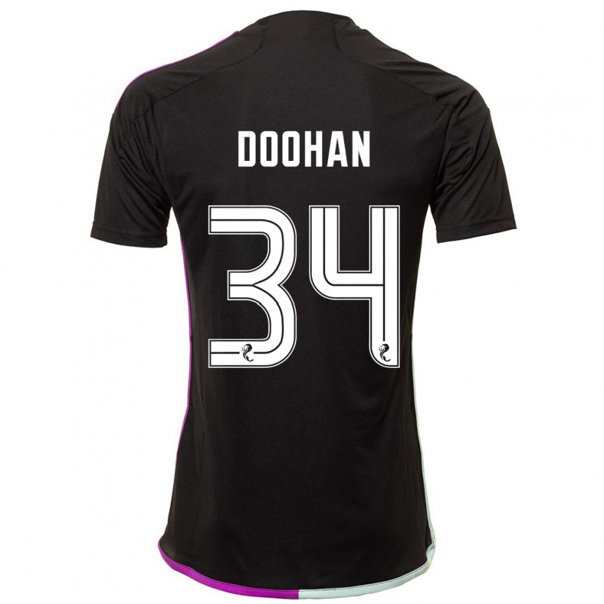 Niño Fútbol Camiseta Ross Doohan #34 Negro 2ª Equipación 2023/24 Perú