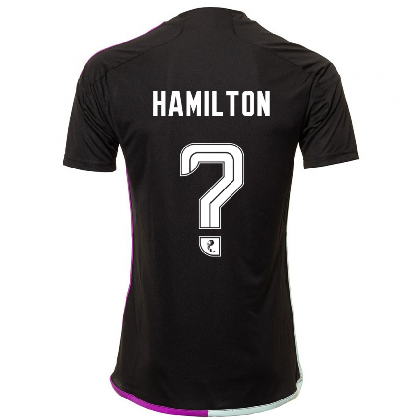 Niño Fútbol Camiseta Brendan Hamilton #0 Negro 2ª Equipación 2023/24 Perú