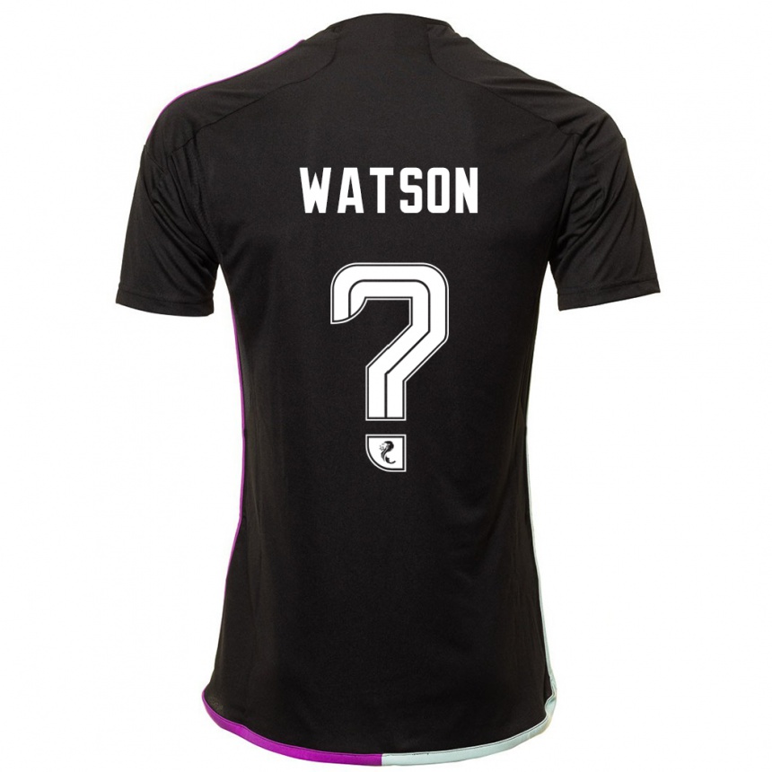 Niño Fútbol Camiseta Kai Watson #0 Negro 2ª Equipación 2023/24 Perú