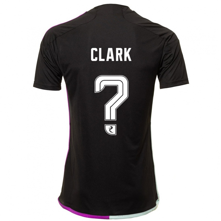 Niño Fútbol Camiseta Ellis Clark #0 Negro 2ª Equipación 2023/24 Perú