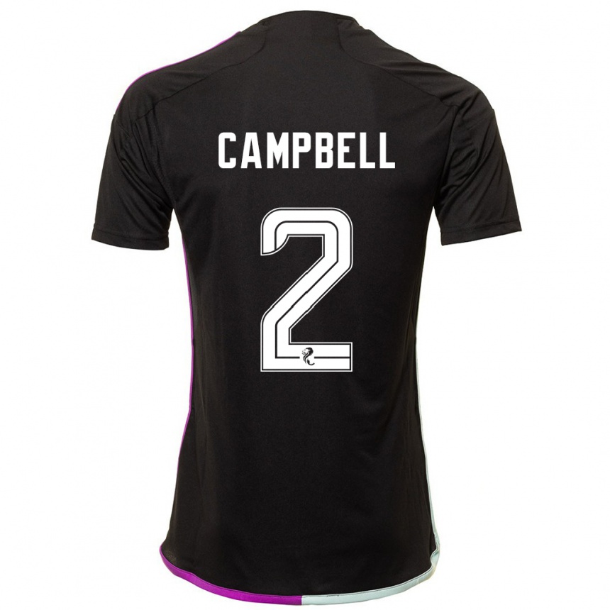 Niño Fútbol Camiseta Loren Campbell #2 Negro 2ª Equipación 2023/24 Perú