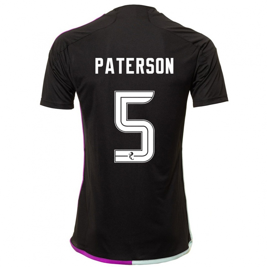 Niño Fútbol Camiseta Donna Paterson #5 Negro 2ª Equipación 2023/24 Perú