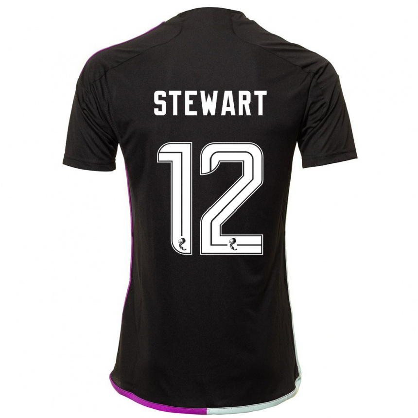 Niño Fútbol Camiseta Hannah Stewart #12 Negro 2ª Equipación 2023/24 Perú