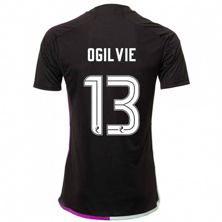 Niño Fútbol Camiseta Francesca Ogilvie #13 Negro 2ª Equipación 2023/24 Perú