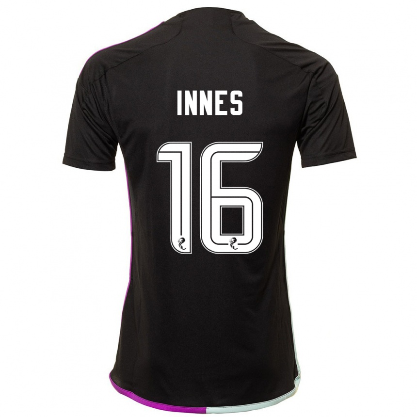 Niño Fútbol Camiseta Hannah Innes #16 Negro 2ª Equipación 2023/24 Perú