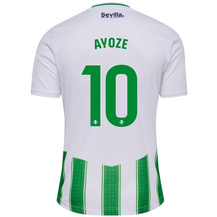 Hombre Fútbol Camiseta Ayoze Perez #10 Blanco 1ª Equipación 2023/24 Perú