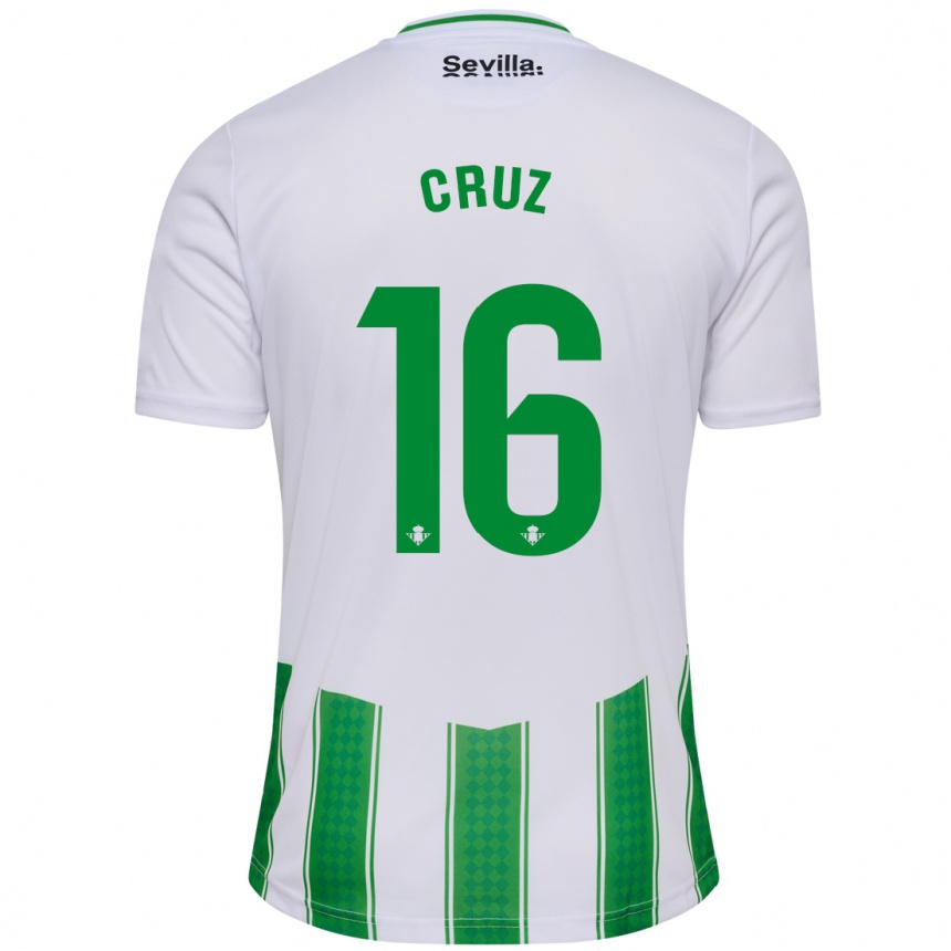 Hombre Fútbol Camiseta Juan Cruz #16 Blanco 1ª Equipación 2023/24 Perú