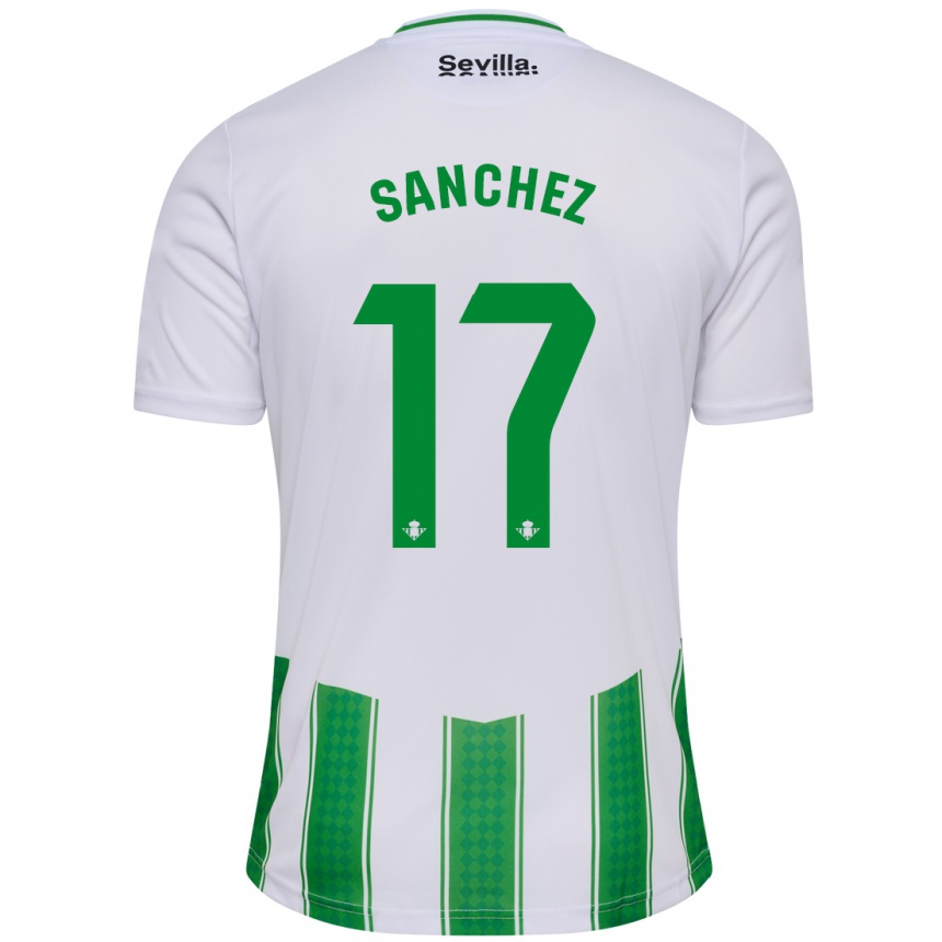 Hombre Fútbol Camiseta Rodri Sánchez #17 Blanco 1ª Equipación 2023/24 Perú