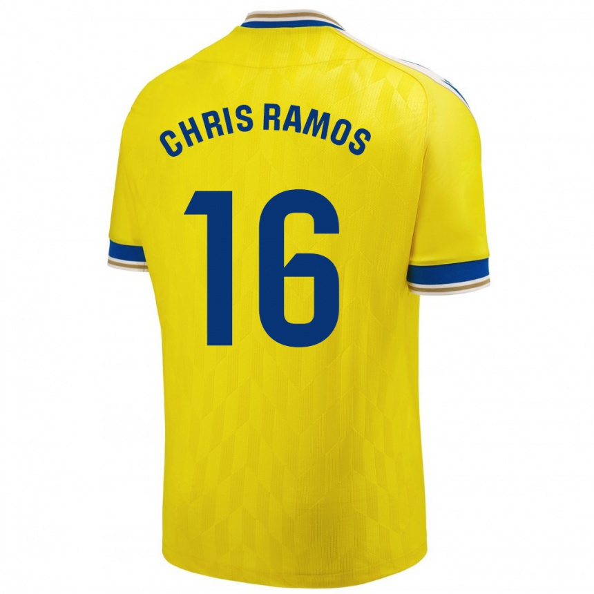 Hombre Fútbol Camiseta Chris Ramos #16 Amarillo 1ª Equipación 2023/24 Perú