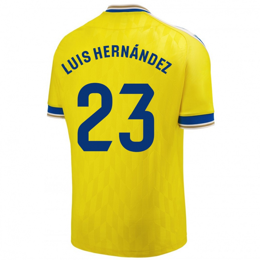 Hombre Fútbol Camiseta Luis Hernández #23 Amarillo 1ª Equipación 2023/24 Perú