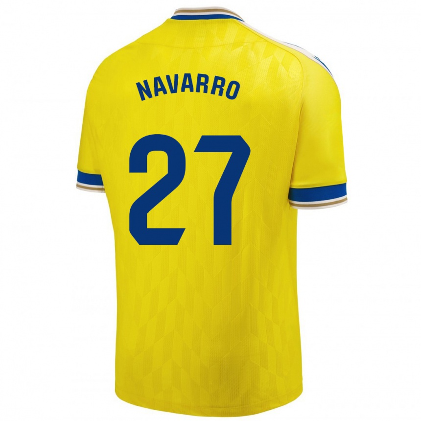 Hombre Fútbol Camiseta Robert Navarro #27 Amarillo 1ª Equipación 2023/24 Perú