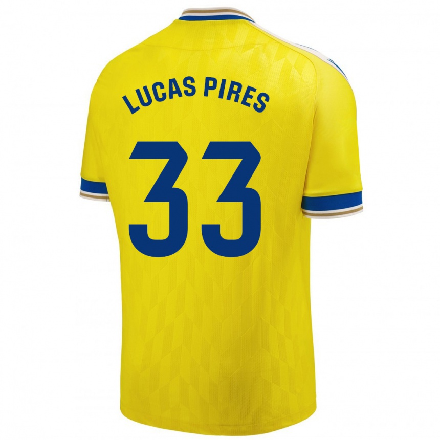 Hombre Fútbol Camiseta Lucas Pires #33 Amarillo 1ª Equipación 2023/24 Perú