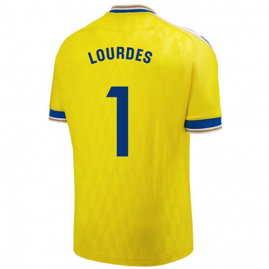 Hombre Fútbol Camiseta Lourdes #1 Amarillo 1ª Equipación 2023/24 Perú