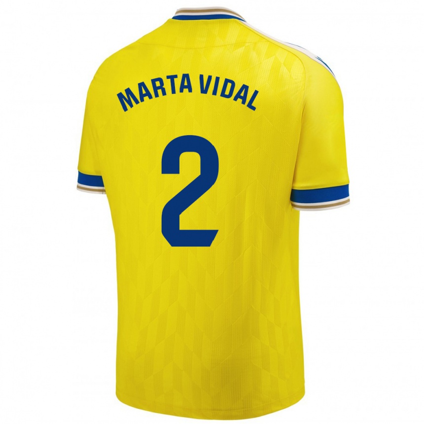 Hombre Fútbol Camiseta Marta Vidal Vela #2 Amarillo 1ª Equipación 2023/24 Perú