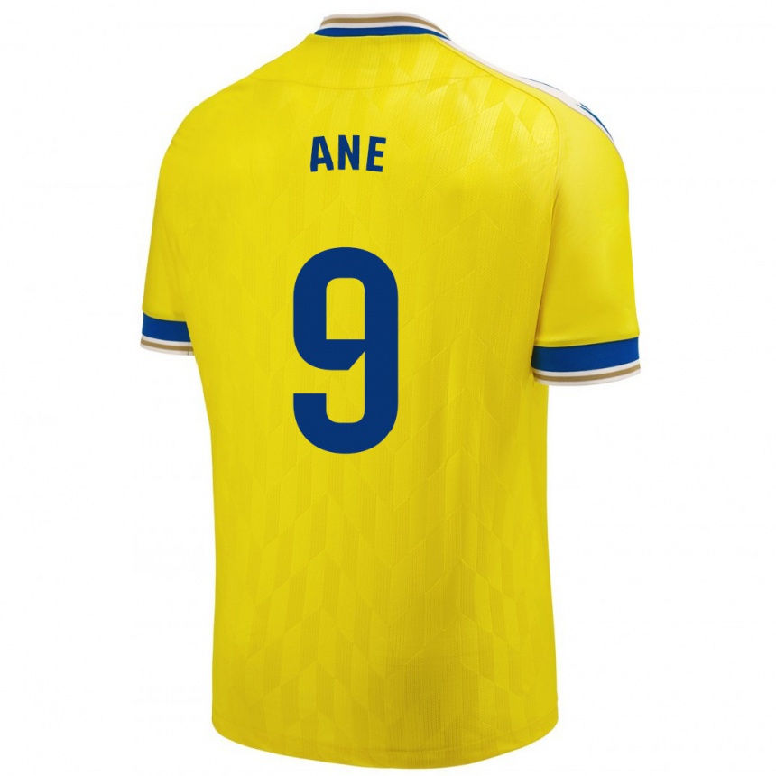 Hombre Fútbol Camiseta Ane López De Heredia Alcelay #9 Amarillo 1ª Equipación 2023/24 Perú