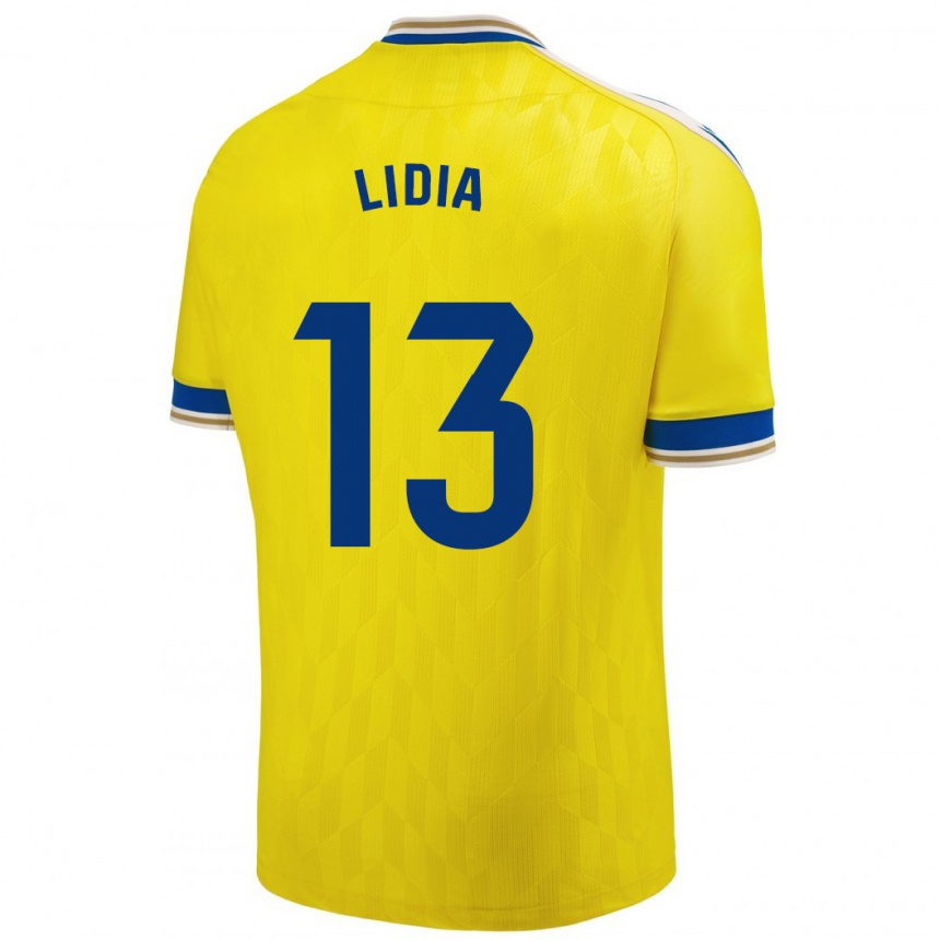 Hombre Fútbol Camiseta Lidia Rincón García #13 Amarillo 1ª Equipación 2023/24 Perú