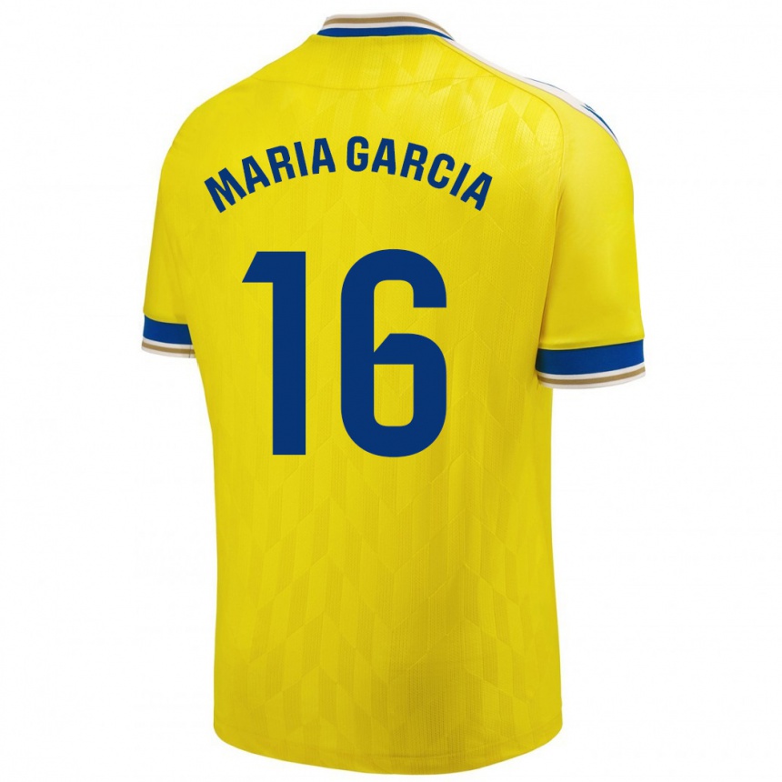 Hombre Fútbol Camiseta Maria García Fernández #16 Amarillo 1ª Equipación 2023/24 Perú