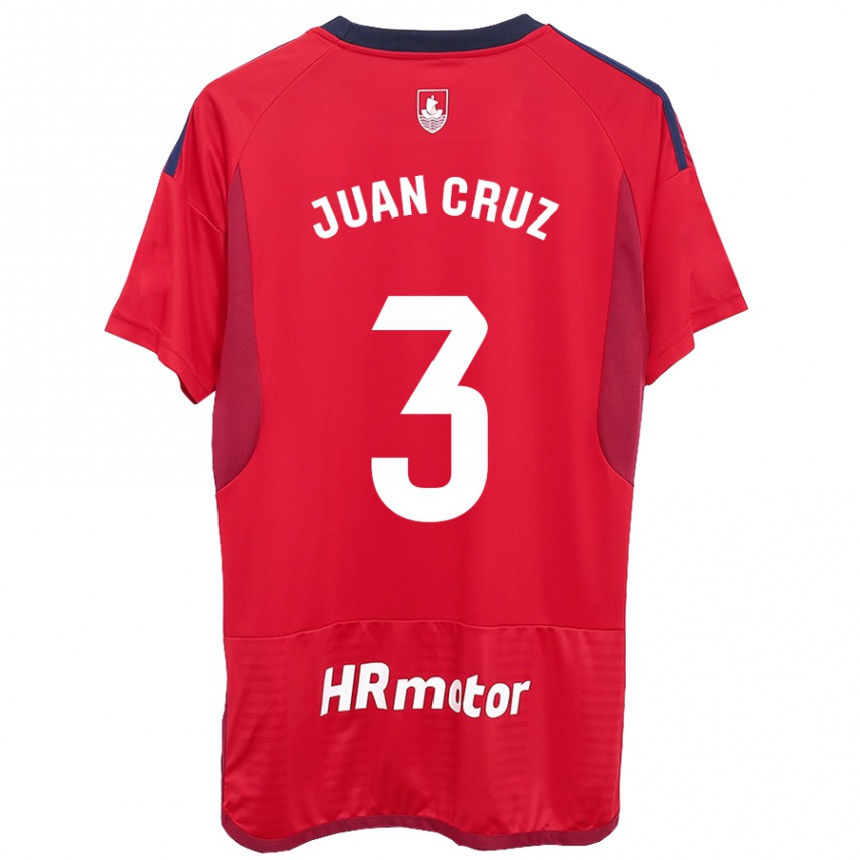 Hombre Fútbol Camiseta Juan Cruz #3 Rojo 1ª Equipación 2023/24 Perú