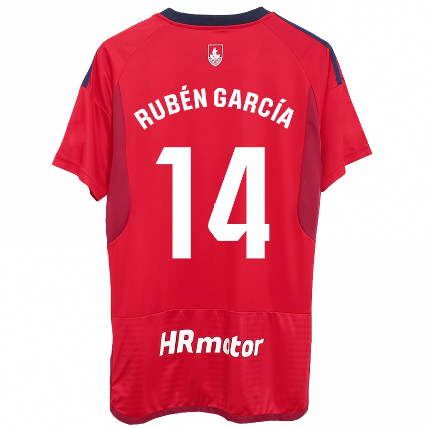 Hombre Fútbol Camiseta Rubén García #14 Rojo 1ª Equipación 2023/24 Perú