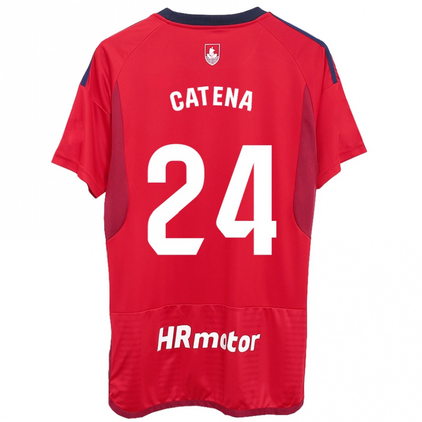 Hombre Fútbol Camiseta Alejandro Catena #24 Rojo 1ª Equipación 2023/24 Perú