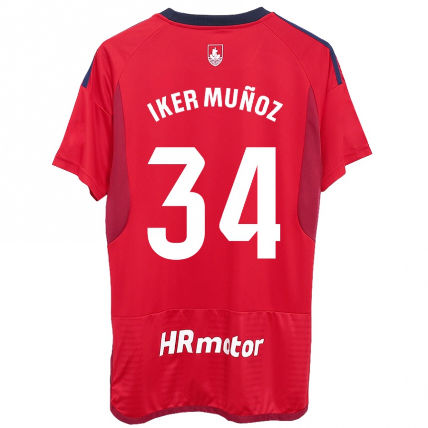 Hombre Fútbol Camiseta Iker Muñoz #34 Rojo 1ª Equipación 2023/24 Perú