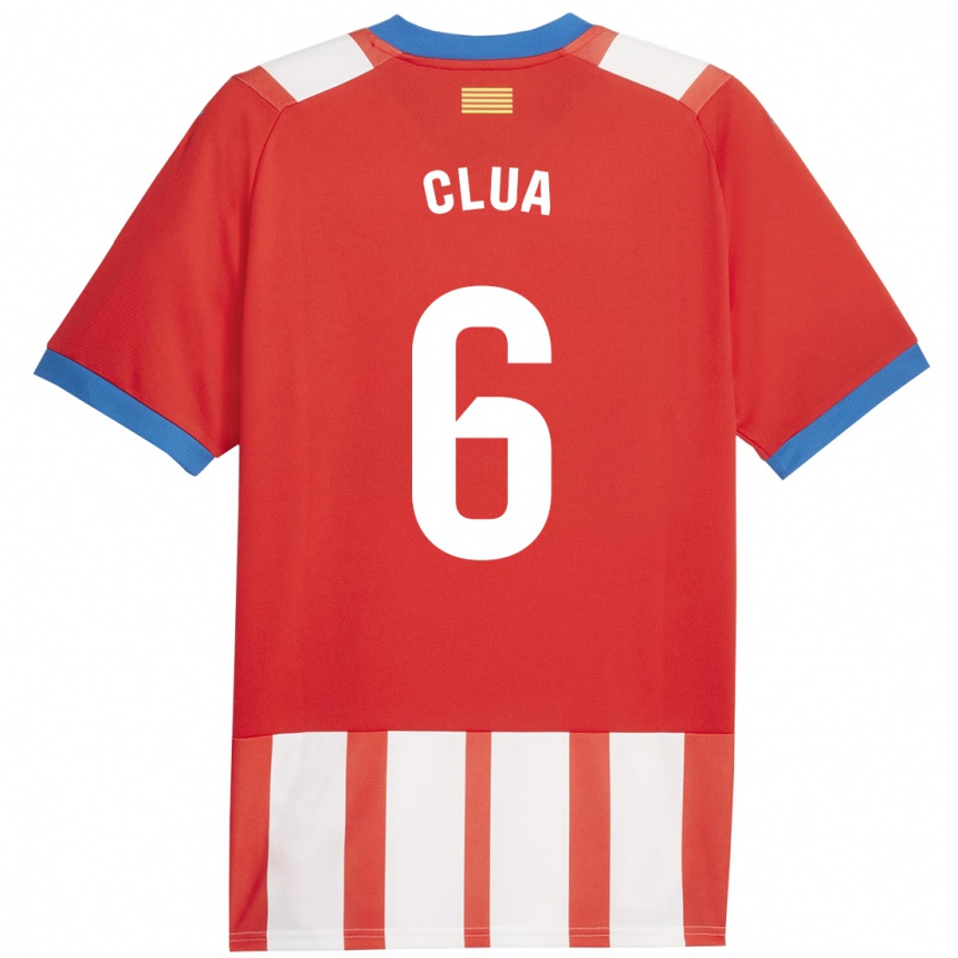 Hombre Fútbol Camiseta Silvi Clua #6 Rojo Blanco 1ª Equipación 2023/24 Perú