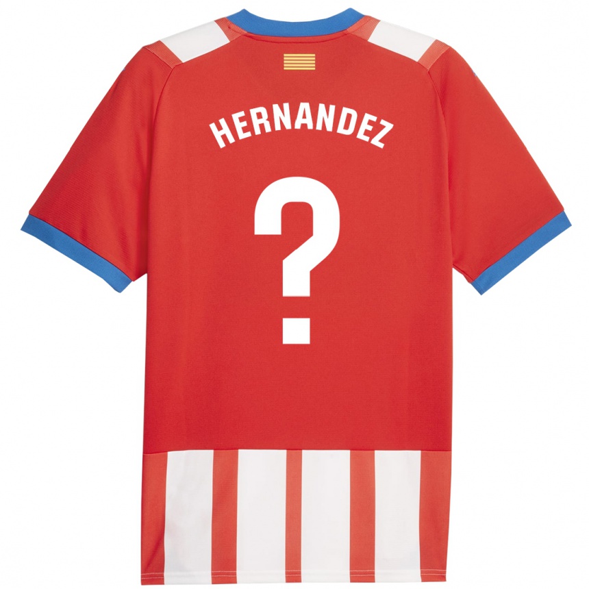 Hombre Fútbol Camiseta Guillem Hernández #0 Rojo Blanco 1ª Equipación 2023/24 Perú