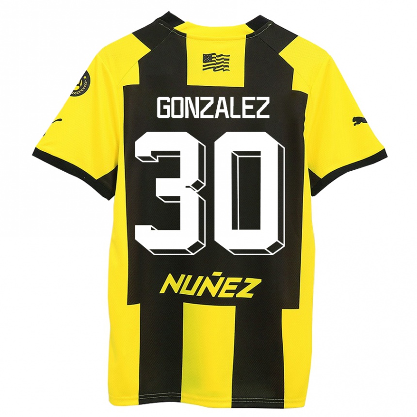 Hombre Fútbol Camiseta Ángel González #30 Amarillo Negro 1ª Equipación 2023/24 Perú