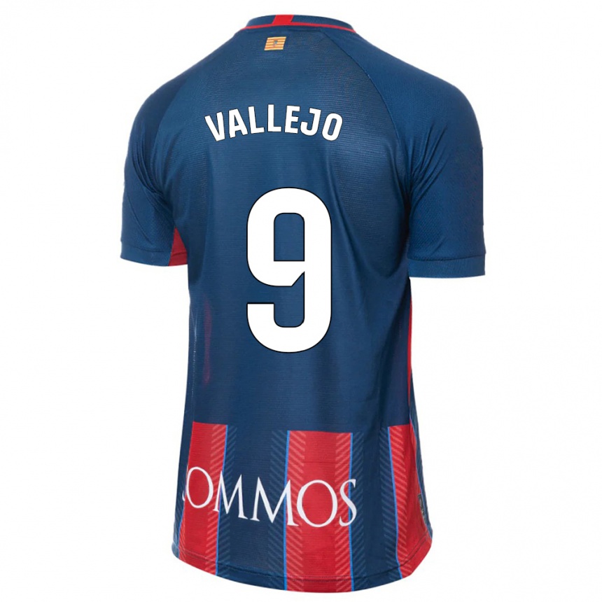 Hombre Fútbol Camiseta Hugo Vallejo #9 Armada 1ª Equipación 2023/24 Perú