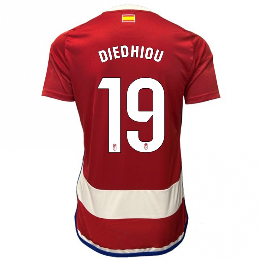 Hombre Fútbol Camiseta Famara Diédhiou #19 Rojo 1ª Equipación 2023/24 Perú