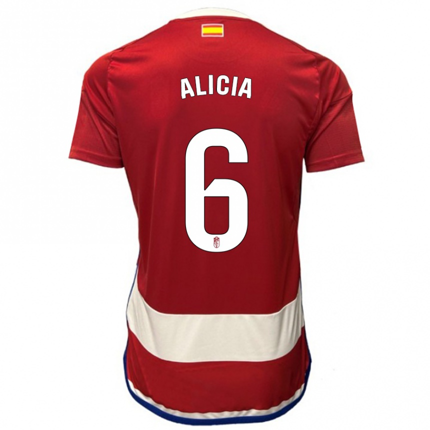 Hombre Fútbol Camiseta Alicia #6 Rojo 1ª Equipación 2023/24 Perú